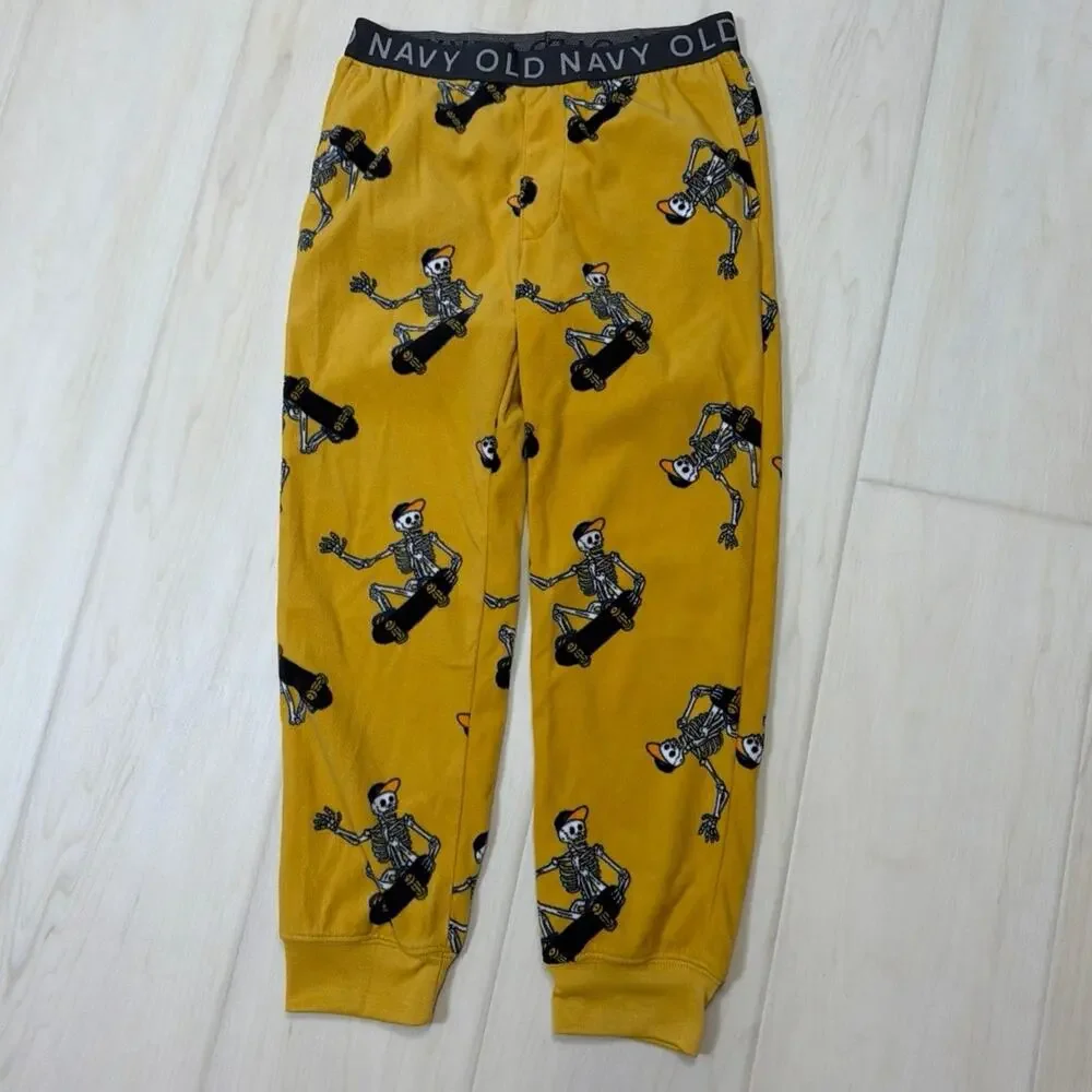 Old Navy Boy's Skeleton Skateboard Pajama Pants
